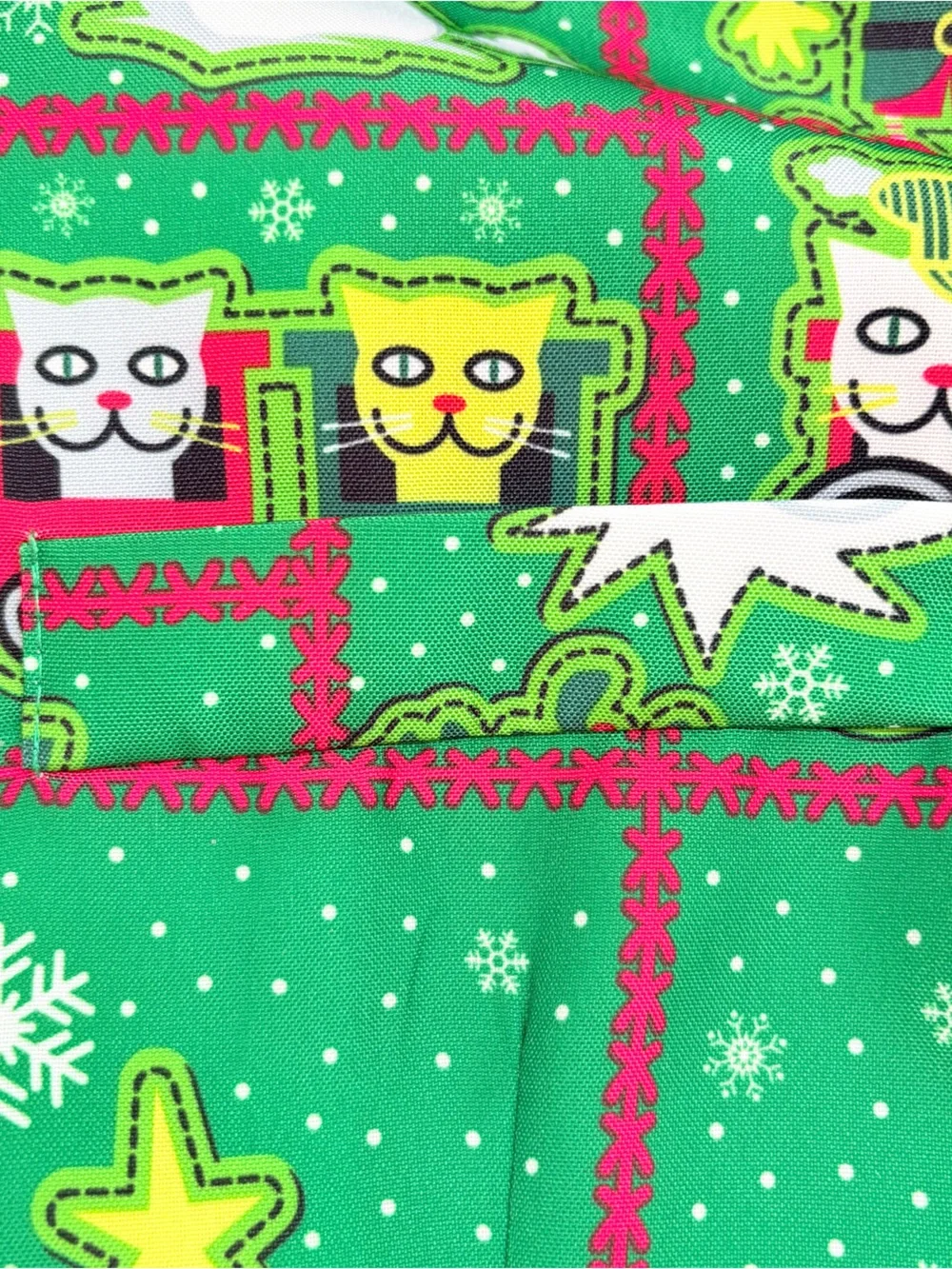 Ugly Christmas Green Blazer Jacket Snowman Yeti Elves Cats Holiday Time SZ S
